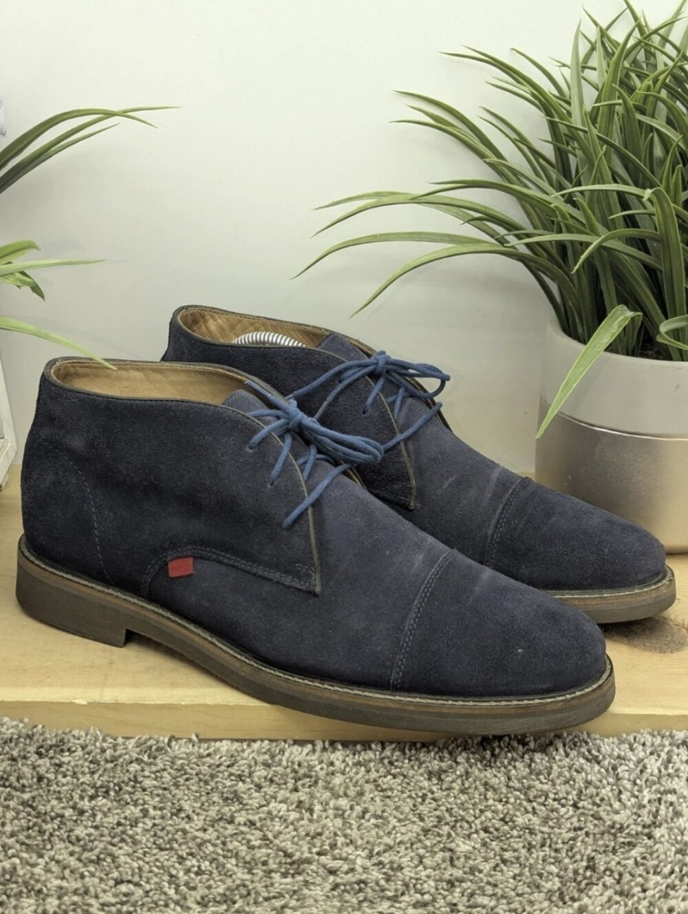Marc Joseph Blue Suede Mens Size 9 Lace Up Chukka Boots